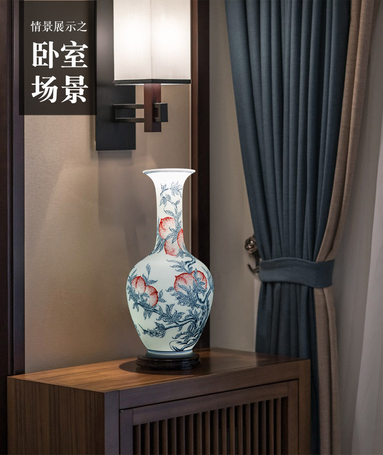 Vase furnishing articles ceramic creative Chinese contracted sitting room small jingdezhen ceramic vases, flower arrangement, decorations