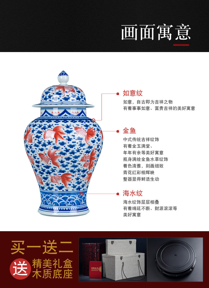 Chinese blue and white youligong hand - made porcelain of jingdezhen ceramic furnishing articles furnishing articles general household act the role ofing is tasted can of mesa