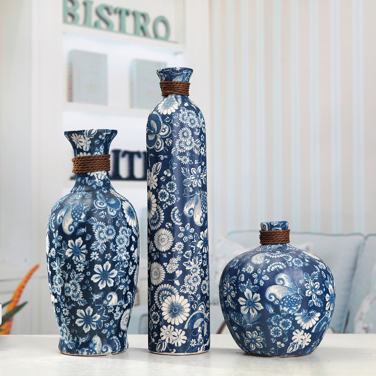 Jingdezhen ceramic floret bottle place to live in the sitting room flower arrangement to restore ancient ways some ceramic pot dry flower vases, flower implement mesa