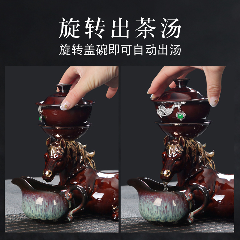 DH of jingdezhen tea service suit semi - automatic kung fu tea tea to implement lazy creative household ceramics cup cup