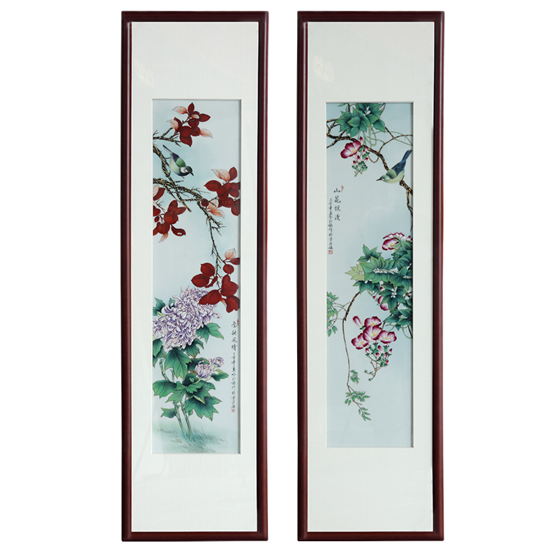 Checking porcelain plate painting of jingdezhen ceramic Chinese painting of flowers and birds figure sitting room sofa setting wall adornment art hangs a picture