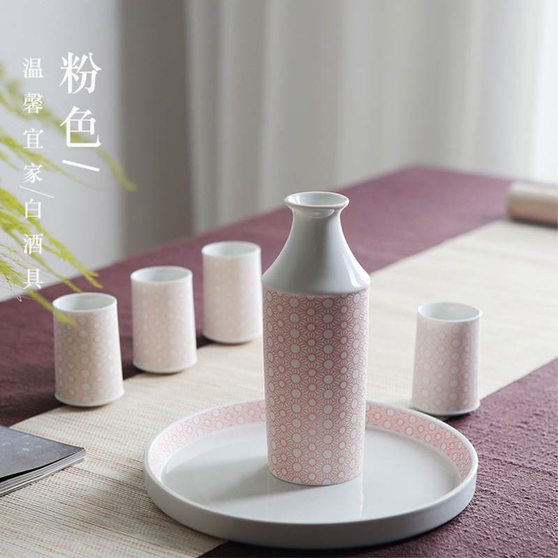 DH jingdezhen ceramic Japanese heating temperature wine pot he its drank with a jar of wine and rice wine warm hot hip flask glass suits for