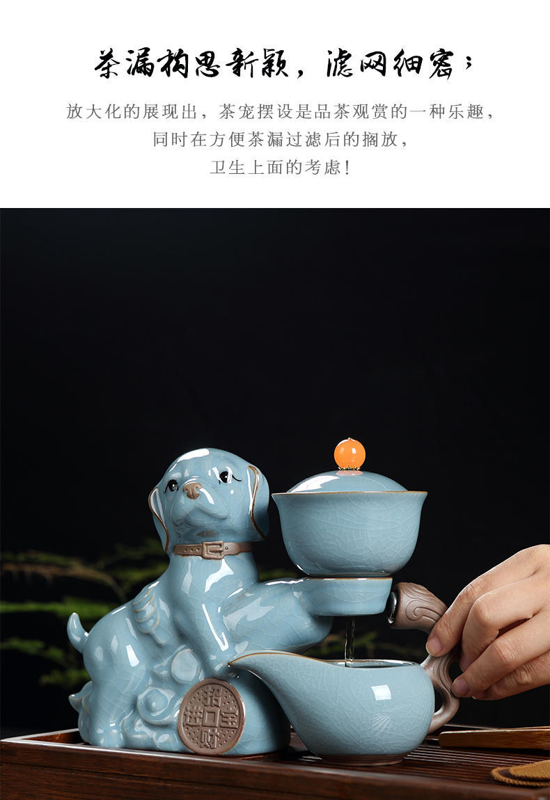 DH jingdezhen domestic kung fu tea set automatic tea your up of a complete set of tea cups of pottery and porcelain tea cups