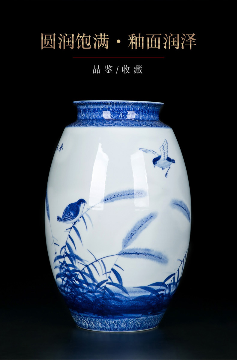 Vase furnishing articles flower arranging ceramic Vase household adornment large sitting room jingdezhen porcelain Vase, table light and decoration