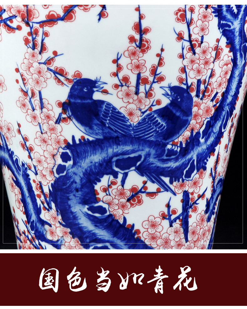 Jingdezhen blue and white youligong vase imitation the qing qianlong beaming mei bottles