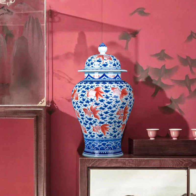Chinese blue and white youligong hand - made porcelain of jingdezhen ceramic furnishing articles furnishing articles general household act the role ofing is tasted can of mesa