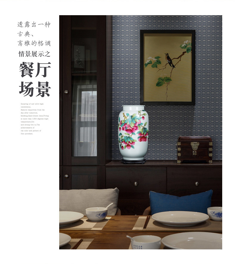 Sitting room the vase study Chinese jingdezhen ceramics vase hand - made ceramic bottle of TV ark, decoration as furnishing articles