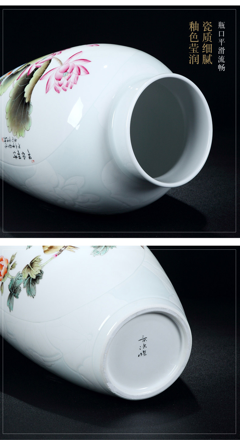 Jingdezhen vase pastel hand draw very beautiful vase furnishing articles