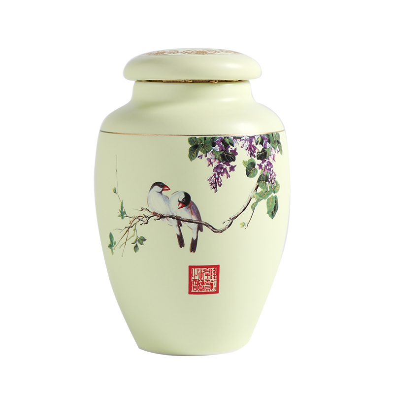 DH caddy fixings ceramic seal tank storage POTS home two small storage tank jingdezhen medium tea cups