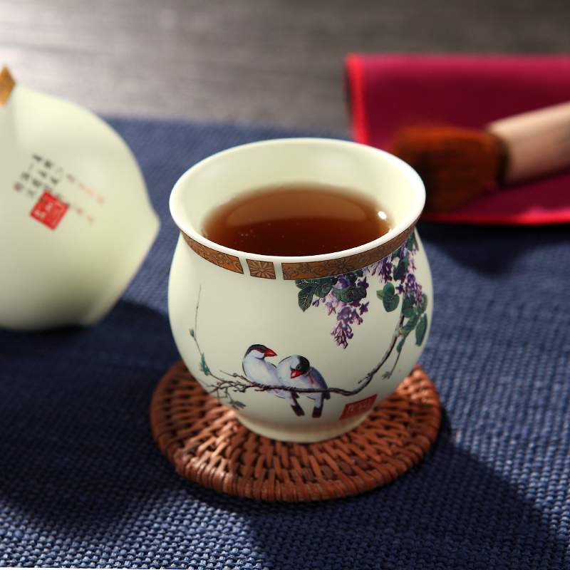 DH master cup single CPU jingdezhen kung fu double ceramic cup single sample tea cup tea home drinking tea cups