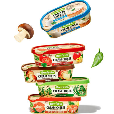 Belarusian imported Dorpere original cream cheese spreads bread bagel baking ingredients, breakfast companions