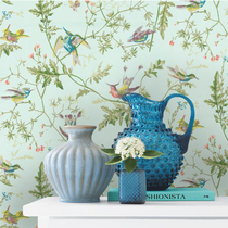 Art era retro European-style hand-painted branches Flowers Bird Wall Cloth Bedroom Living Room Background Wall Custom Mural Painting