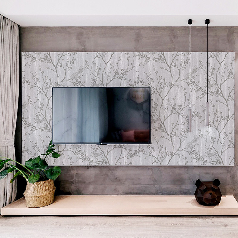 Unwoven Fabric Wallpaper Modern Minimalist Style Mix design Yamanis Living Room Book Room Background Wall Wallpaper