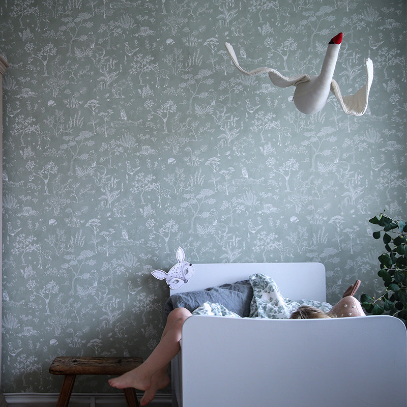 Modern Simple Nordic Children's Room Wall Clothes Bedroom TV Background Wall Customized Wall Clothes