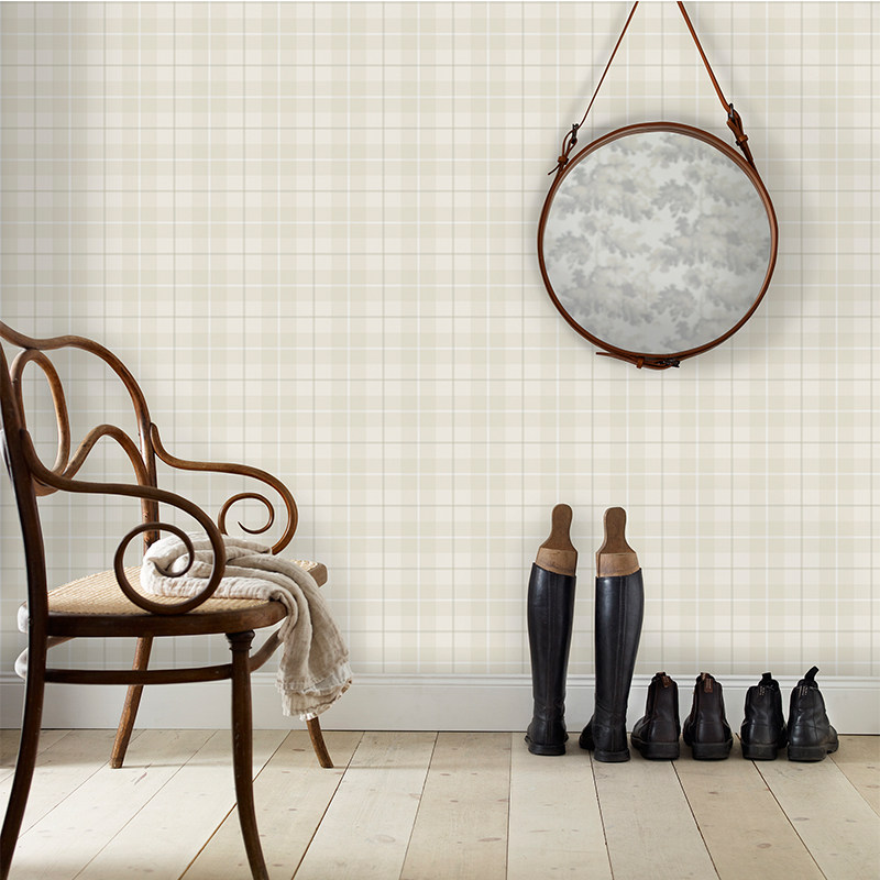 Minimalist Nordic Classic lattice pattern wallcloth Living room Bedroom sofa Background wall Custom Seamless Fresco Wall Cloth