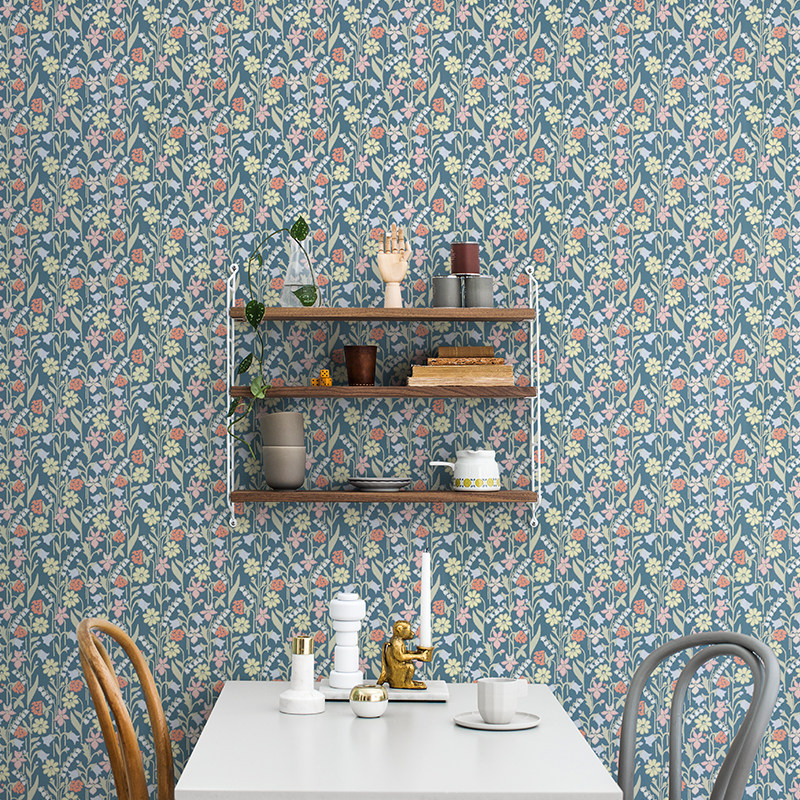 Nordic minimalist imports Classic Elegant Flowers Plant Wallbe living room sofa Background wall Wall Cloth Custom Mural