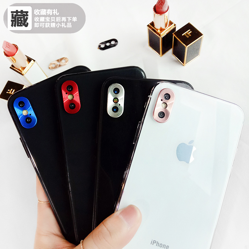 Apple X ống kính vòng chống xước chịu mài mòn 7 cộng với 8 cộng với điện thoại di động máy ảnh bảo vệ vòng kim loại bìa phụ kiện