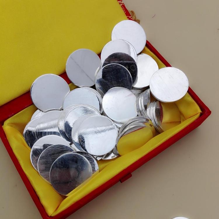 0.5mm Thick Round Silver Sheet, Pure Silver 999 Silver Jewelry DIY Material, Enamel Burnt Blue Handmade Cutting Thin Sheet Material 0.5mm Thick Round Silver Sheet, Pure Silver 999 Silver Jewelry DIY Material, Enamel Burnt Blue Handmade Cutting Thin Sheet Material