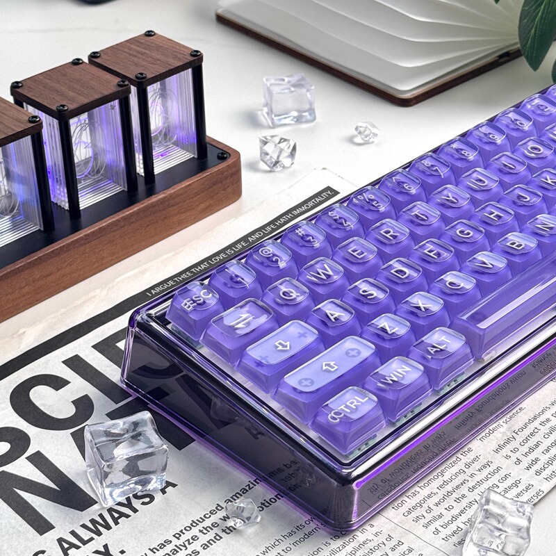 Ainbell Dai Zi Base68 Mechanical Keyboard Customized DIY Hot-Swappable Three-Mode Wireless Replacement Keyboard for Girls' Office Use Ainbell Dai Zi Base68 Mechanical Keyboard Customized DIY Hot-Swappable Three-Mode Wireless Replacement Keyboard for Girls' Office Use
