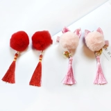 Детская заколка для волос с кисточками, ханьфу, аксессуар для волос, детское ювелирное украшение для принцессы, в цветочек