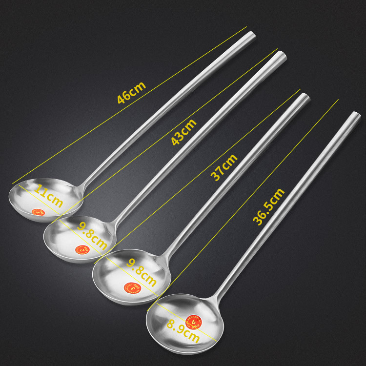 Professional Magnetless stainless steel 1 Number of fried spoons Large row of chefs sauté with large spoon Hotel Supplies large oil spoon Soup spoon