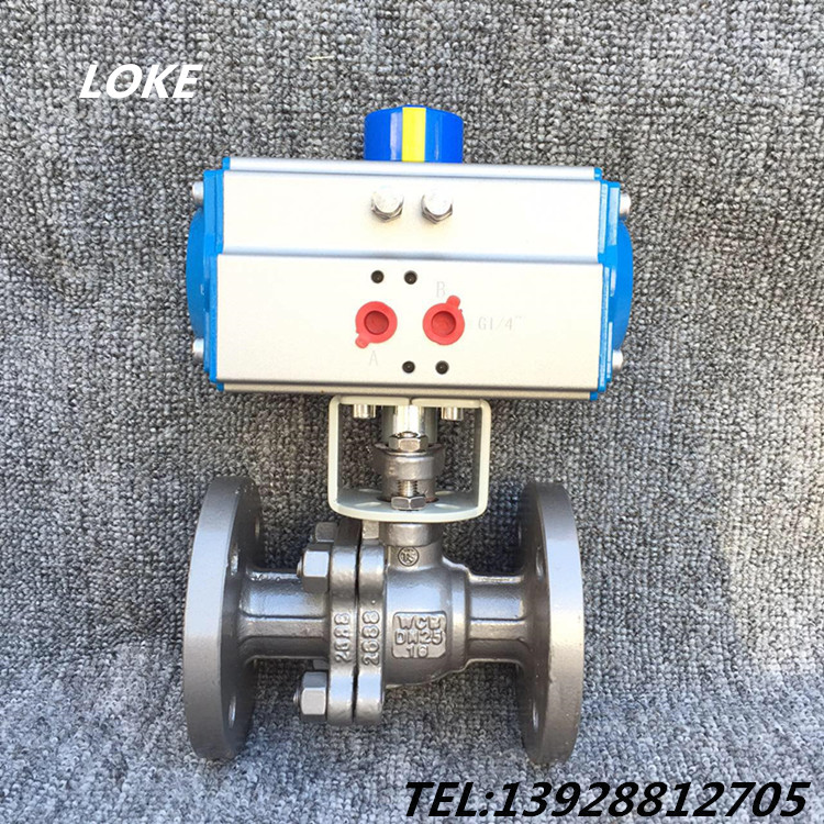 Factory direct sales Q641F-16C pneumatic flange ball valve cast steel PTFE seal pneumatic ball valve DN255080