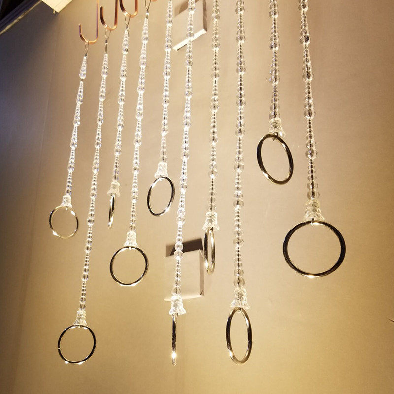 Clothing store hanging ring hanging hanger display rack Wall hook hanging clothes chain Crystal hanging ring wire hanger