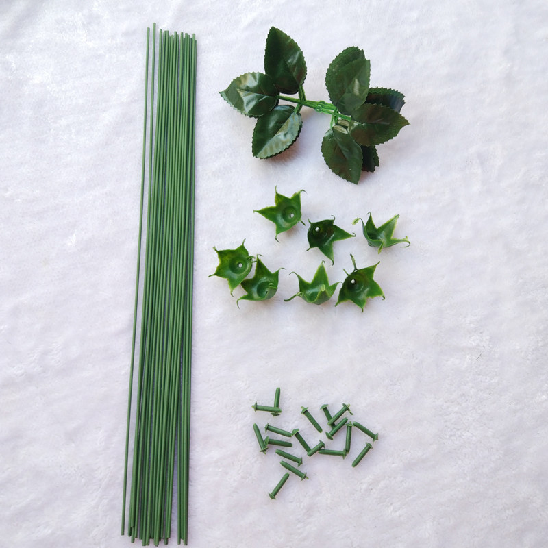 No. 2 glue-coated flower pole simulation flower bar East hedge flower paper flower handmade flower Diy material 2 common flower bars