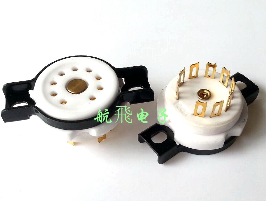 EIZZ small 9-foot vacuum tube holder 24K gilded beryllium copper nine-foot tube holder 95 fine just ceramic tailor-made 12AX7 EL84