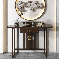 New Chinese Pocklake Table Solid Wood by Wall Strip Enterprise Down Lounge Decoration Cabinet Living Room Separation of Zen for Table End Scenic