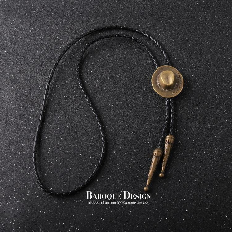 Western cowboy Bolo tie European and American personality casual style bolo tie Bolo bow tie fashion collar rope necklace