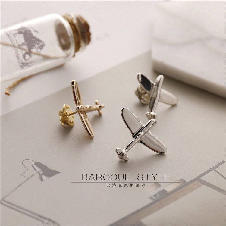 Delicate Brooch Cute 1 4 Inch Sleeve Wrench Machine Chest Pin Tide Suit Small Ornament Delicate Glossy Glossy Plane Bipin Shirt Collar Pin