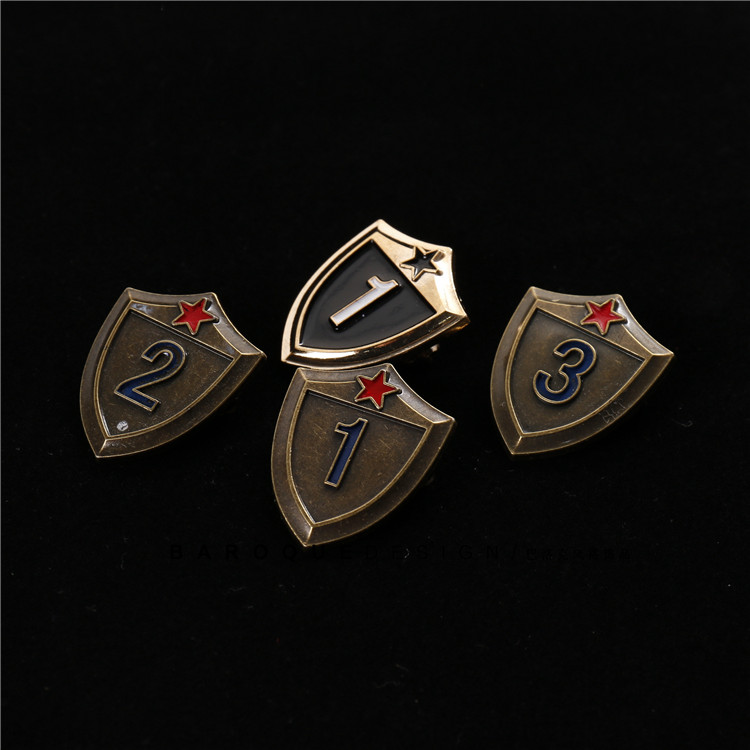 Mới Hàn Quốc trâm màu sơn khiên huy hiệu retro Anh gió pin thủy triều mũ huy hiệu áo khóa trang trí cài áo vest