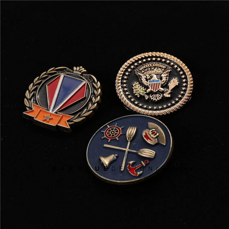 Mới Hàn Quốc trâm màu sơn khiên huy hiệu retro Anh gió pin thủy triều mũ huy hiệu áo khóa trang trí cài áo vest