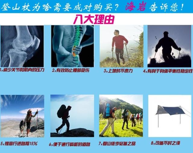 SEAROCK đá biển cao sợi carbon siêu nhẹ trekking cực mía / nạng - Gậy / gậy gậy có bánh xe cho người già	