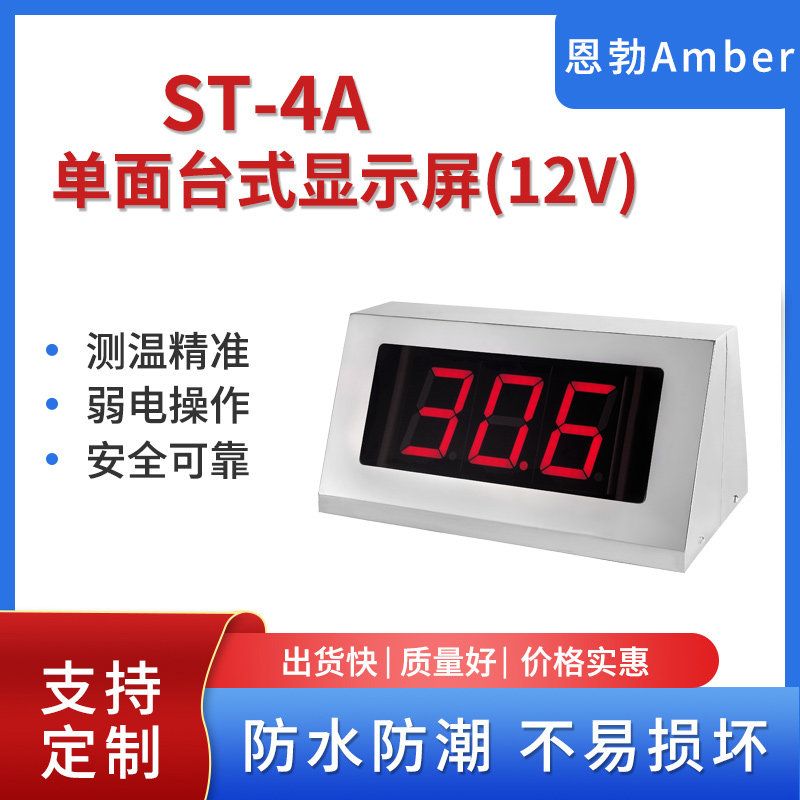 Stainless steel single-sided desktop display rechargeable temperature display pool hot spring sauna SPA dedicated