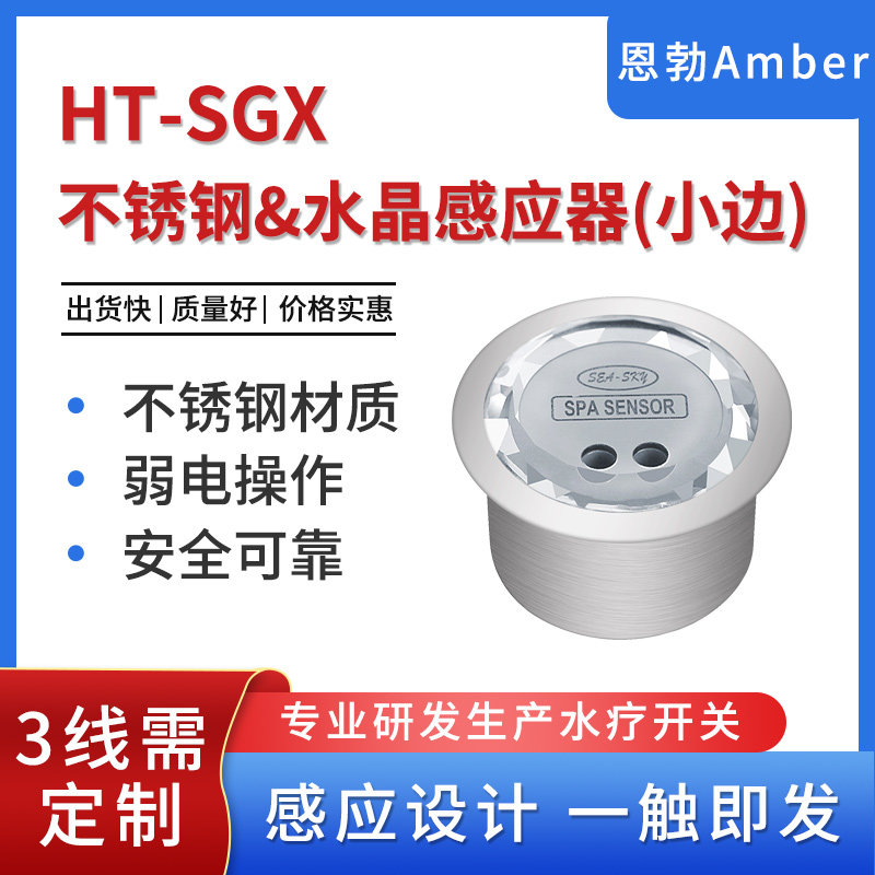 Swimming Pool Spa Sauna Room Hydrotherapy SPA Special Switch HT-SGX Small Side Stainless Steel Crystal Sensors