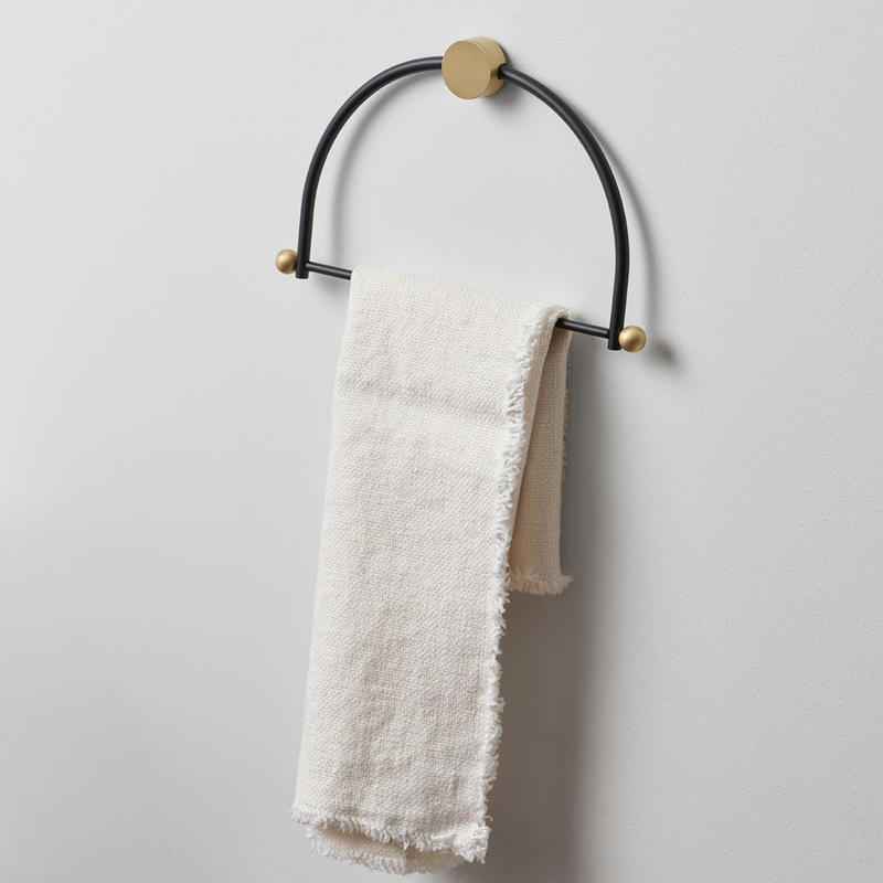 All copper luxury towel rack Bathroom brass wall hanging towel rack Bath towel rack Nordic minimal creative single rod