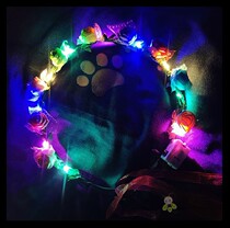 New luminous headband rattan garland headdress colorful led light small flower childrens night market stall with light toy