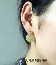 Korean version of ladies ear clip minimalist exquisite metallic geometric matte ball earrings earrings earrings earrings earrings earless ear clip