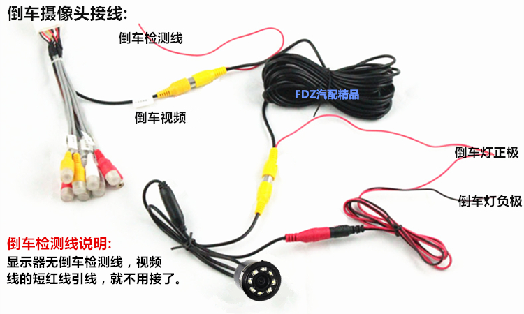 Xe ô tô 18,5 đục lỗ hồng ngoại 12V CDD HD nhìn đêm phía sau nhìn ngược hình ảnh camera mù vùng nhìn thấy - Âm thanh xe hơi / Xe điện tử loa ô tô