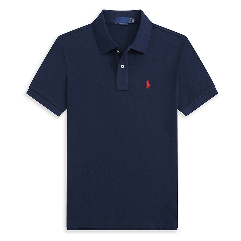 Men's Short-Sleeved T-Shirt Summer Pure Cotton Business Casual Embroidered Pony Logo Top Polo Shirt Loose and Versatile Men's Clothing Men's Short-Sleeved T-Shirt Summer Pure Cotton Business Casual Embroidered Pony Logo Top Polo Shirt Loose and Versatile Men's Clothing