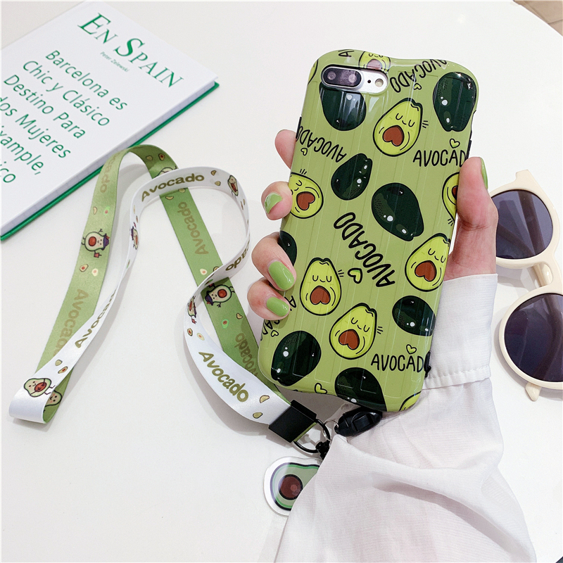 Avocado dây đeo điện thoại di động dây treo cổ nữ dây đeo điện thoại di động mở rộng phiên bản dây đeo cổ tay treo dây chống mất nữ dễ thương - Phụ kiện điện thoại di động ốp lưng oppo reno 5