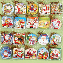 128-280 Christmas Tree cards Mini Christmas cards Wishing cards Folded in half with gold thread sling