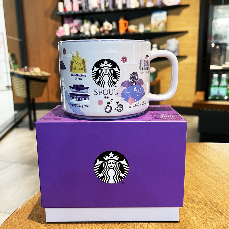 Starbucks Cup, Seoul City Series Limited Edition Ceramic Mug, High Aesthetic Value, Large Capacity Coffee Cup