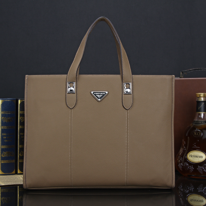 Jo Van Yamani Men's Bag Men Genuine Leather Handbag Crosswalk Business Briefcase Boy Type Diagonal Satchel Computer Bag