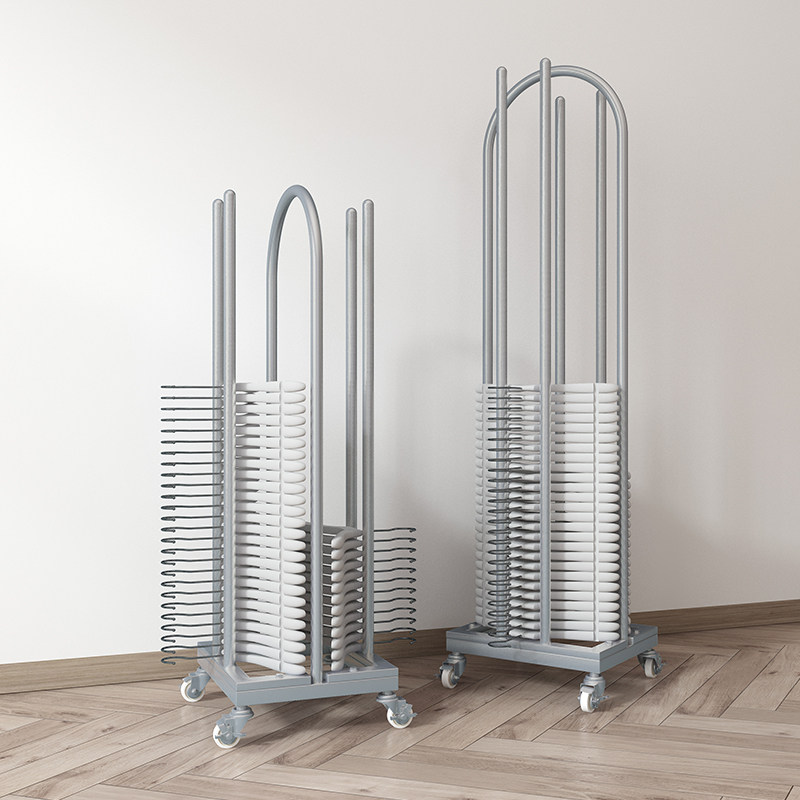 Clothing store put clothes rack storage rack floor movable storage rack multi-layer space-saving pants clip storage artifact