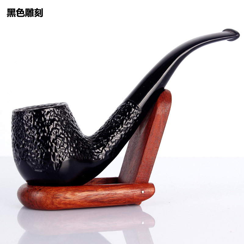 Italy Saffron briar pipe imported old-fashioned filter dry pipe dual-purpose Cuban cigar pipe