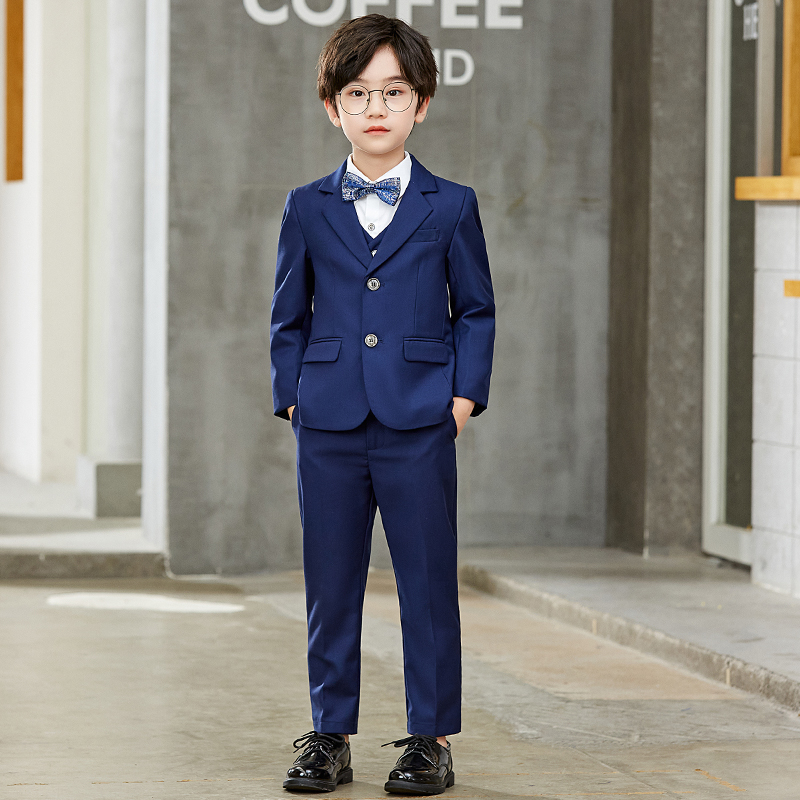 Children's boy dress suit suit flower girl British style boy little host performing piano costumes spring and autumn