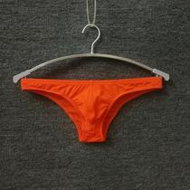 2 Soft ice silk fabric quick-dry narrow hip triangle half bag honeycomb pocket mens briefs